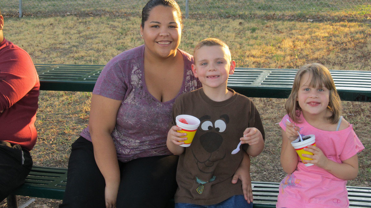 Image: Enjoying free snow cones!!