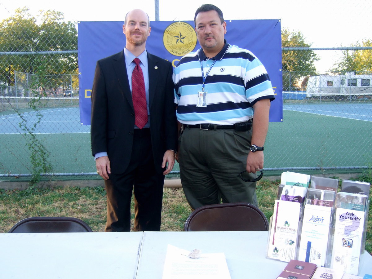 Image: Patrick Wilson (Ellis County District Attorney) and Phillip Martin (Chief Investigator for the District Attorney) were there lending their support.