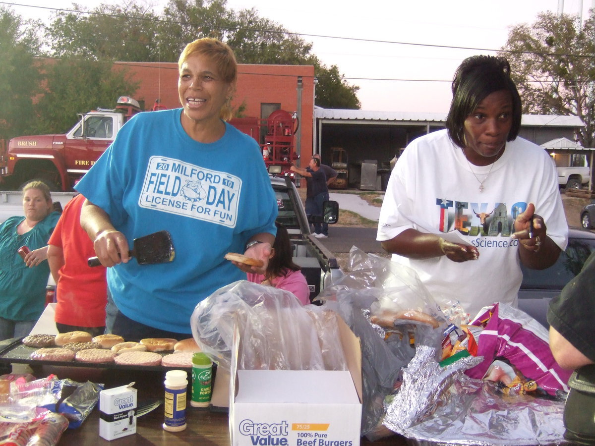 Image: Mount Moriah Baptist Church were busy selling lots of hamburgers.