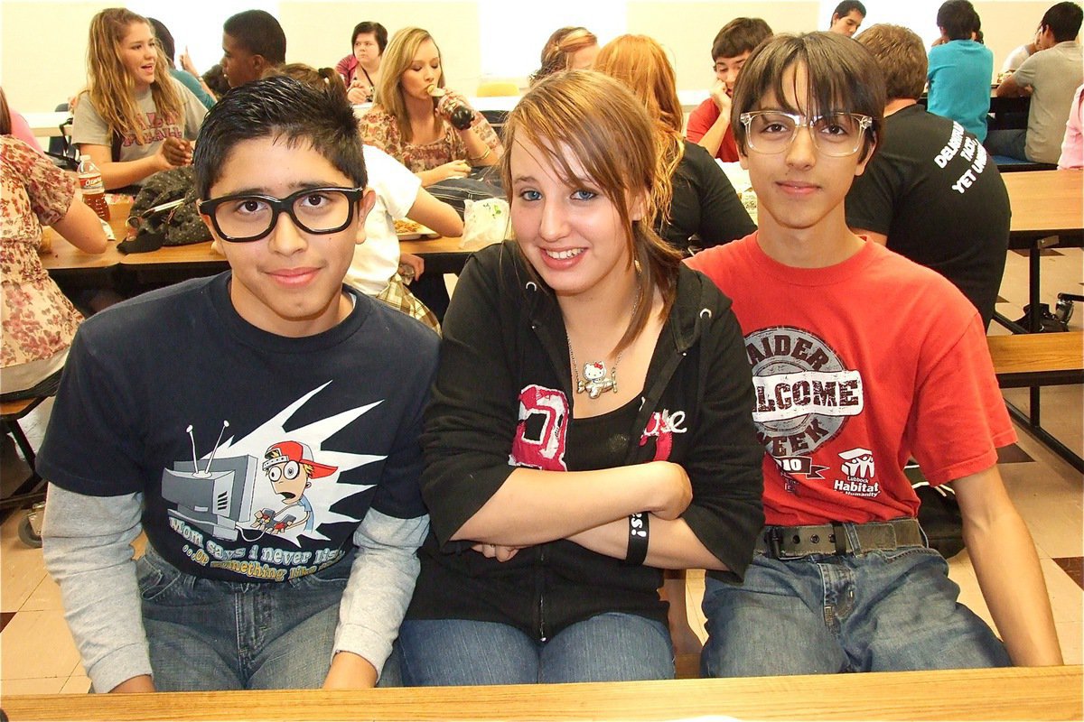 Image: Joseph Sage and Adam Michael prove nerd’s have more fun as they pose with Katelynn Smith.