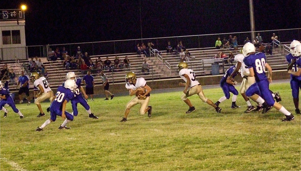 Image: Justin Wood gets loose into the Lion’s secondary.