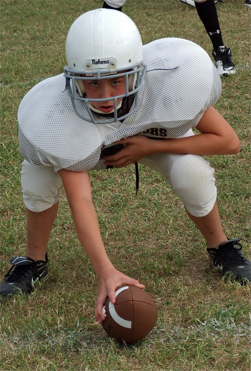 Image: What opposing noseguards see when they look into the eyes of center Brandon Connor(77).