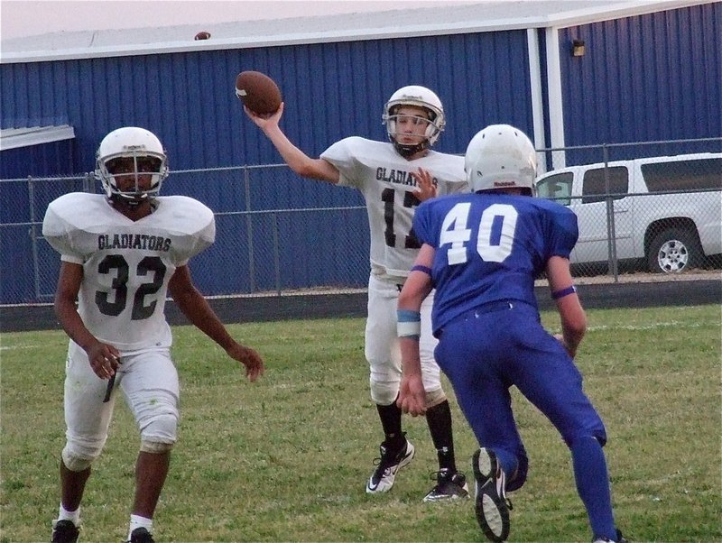 Image: Ryan Connor(17) attempts a pass.