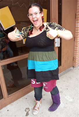 Image: Megan Buchanan is all tackied out for IHS Tacky Day.
