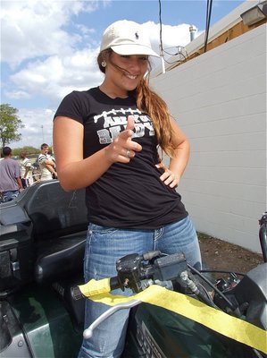Image: Alyssa Richards is ready to ride on a 4-wheeler in the homecoming parade. Are you ready?