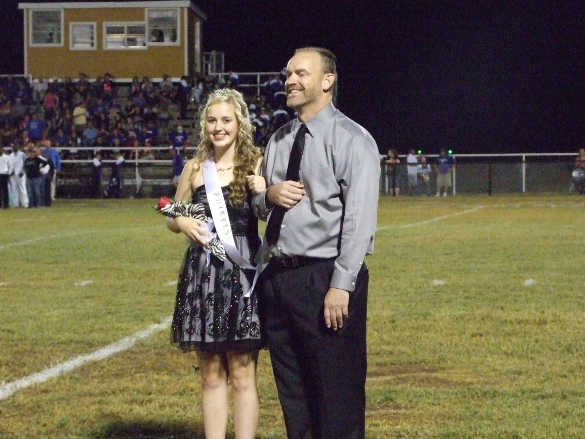 Image: Freshman princess, Kelsey Nelson and her escort, Doug Nelson.