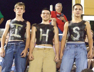 Image: Justin Wood, Tyler Anderson and Cody Medrano are the “IHS” men.