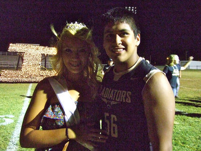 Image: Queen Megan and King Omar are proud of their school. Go Gladiators!