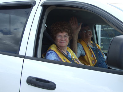 Image: Mayme and Alvin Onstad, representing the Italy Lions Club, are ready for Homecoming.