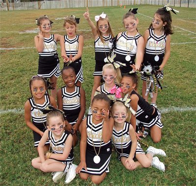 Image: These IYAA C-Team cheerleading cuties are enjoying the homecoming scene.