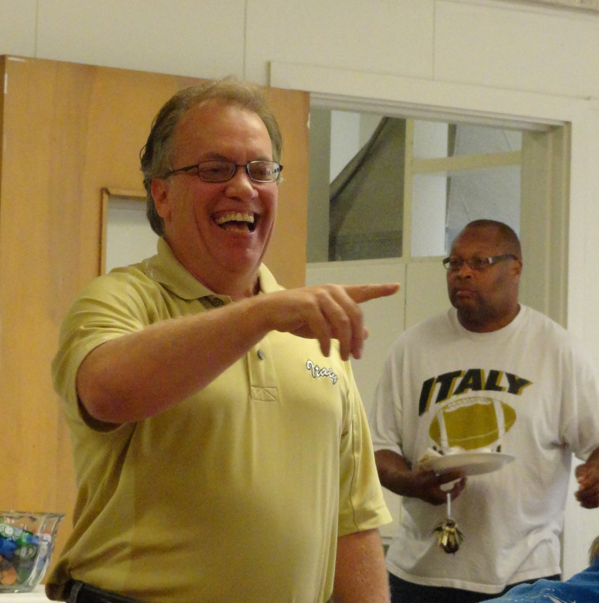 Image: Barry Bassett addresses the breakfast crowd