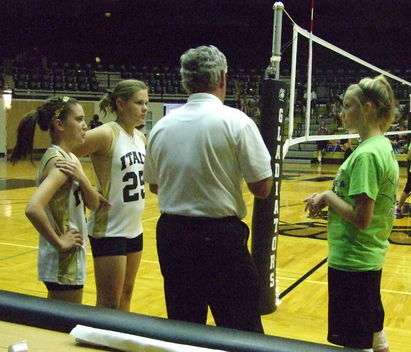 Image: Captains Cassidy Childers #2 and Lillie Perry #25 listen to the rules.