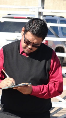 Image: Mr. Perez is already signing autographs.