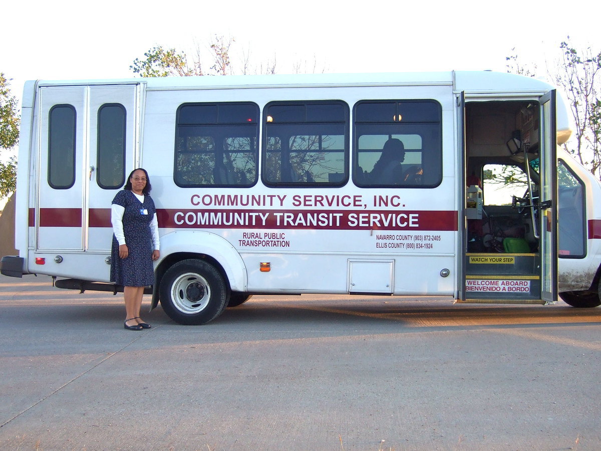 Image: Lynn with CTS usually works in the office but was driving the bus today because they were short some drivers. Lynn hopes to serve lots of folks in Italy and surrounding towns.