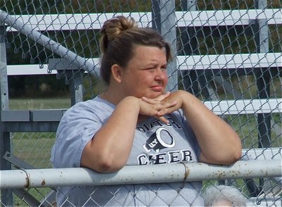 Image: IYAA secretary Michele Stephens gazes out at the field during the games in Mildred.