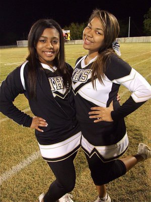 Image: IHS cheerleaders Ashley Harper, a sophomore, and Destani Anderson, a senior, are ready to get their cheer on.