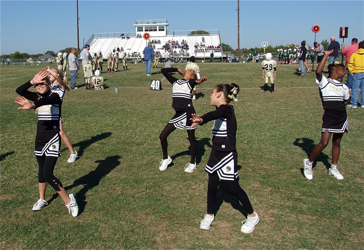 Image: IYAA B-Team cheerleaders entertain fans.