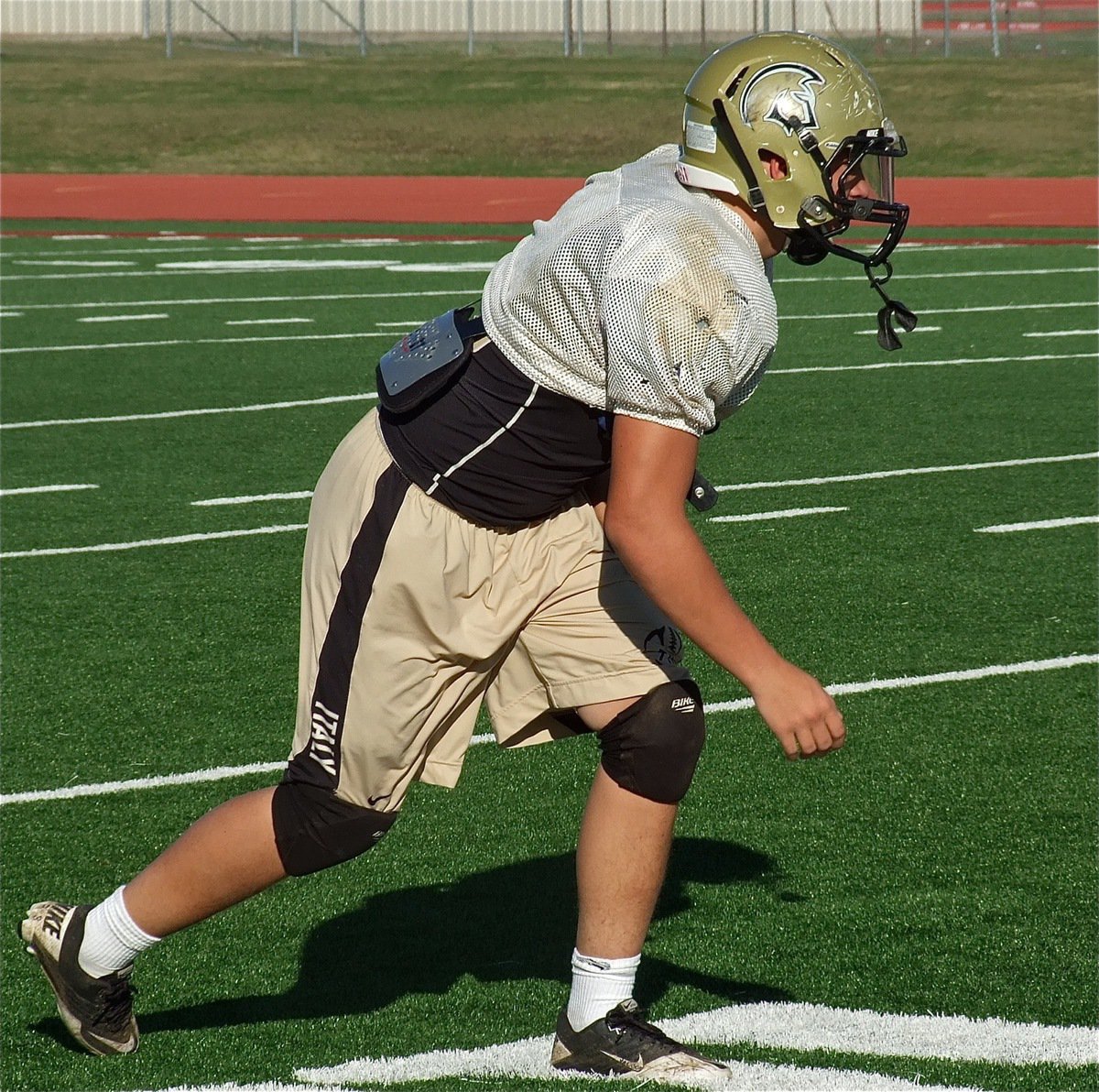 Image: Gladiator Kyle Jackson is ready to feast on the Lions.