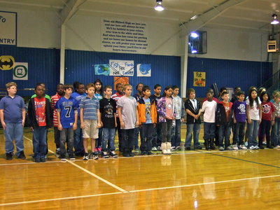 Image: Fourth and fifth graders singing This is America.