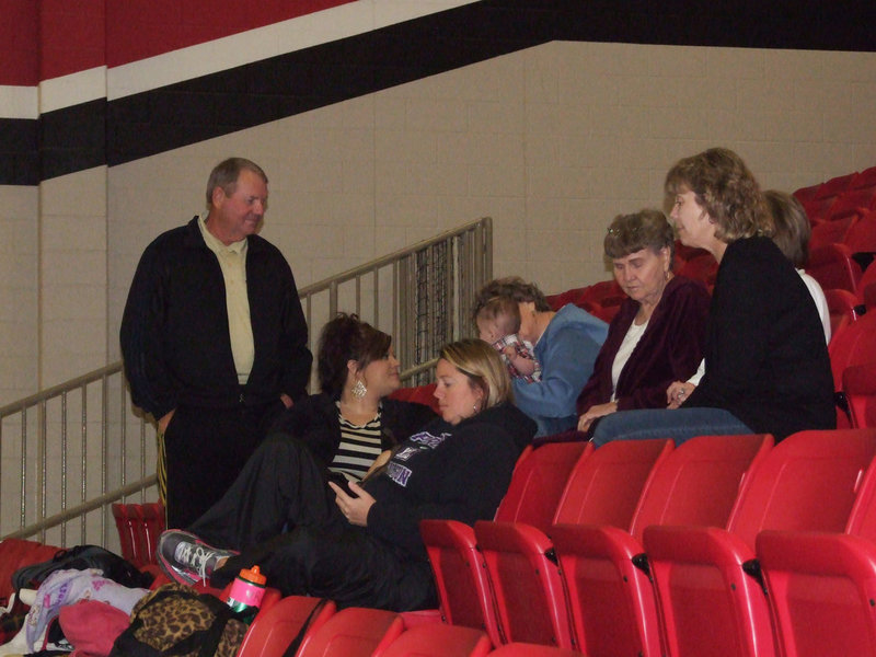 Image: Coach Parks’ family came to support the Lady Gladiators Thursday evening.