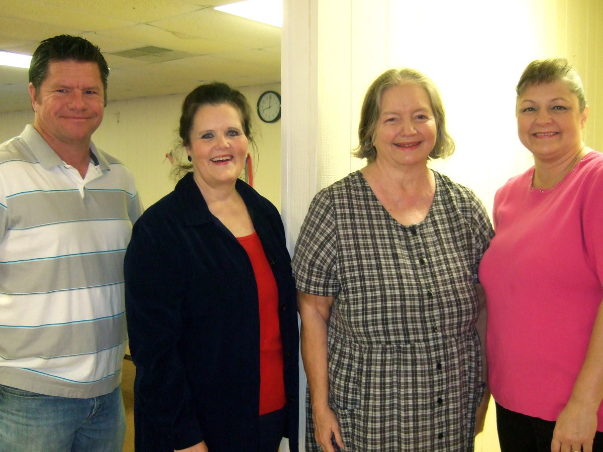 Image: Raymond Mosley, Donna Cate, Linda Mosley and Flossie Gowin-members of Italy Church of Christ. Flossie Gowin said,“We are fixing pancakes for the city employees to let them know we appreciate them.”