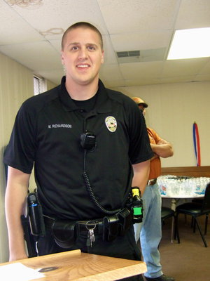 Image: Officer Mike Richardson. Richardson has been with the Italy Police department for abut seven months. He said, “I like Italy, it is a good town to work for.”