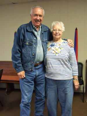 Image: Pastor Walter Buchanan (pastor of Italy Church of Christ  and his wife Billie Buchanan.