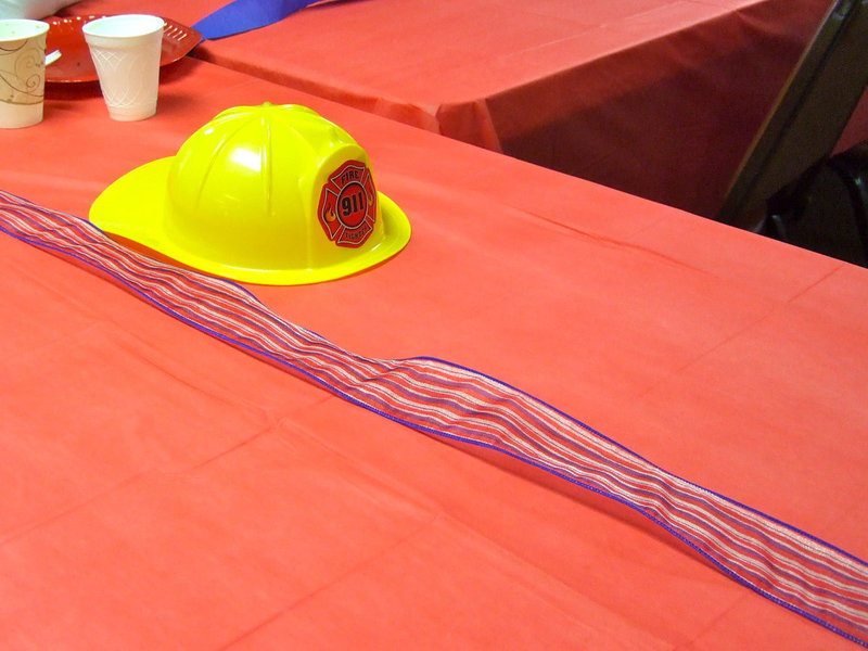 Image: EMS workers table decoration.