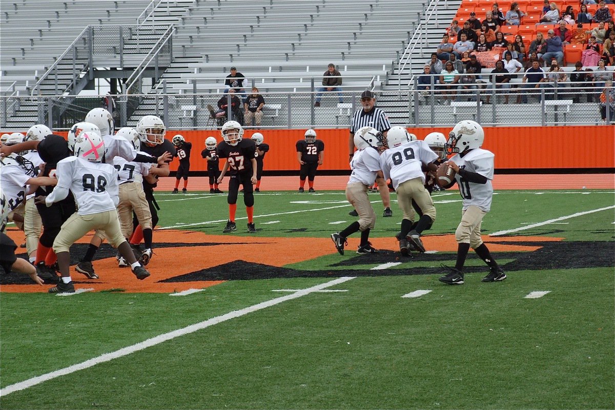 Image: Look at that protection! Italy’s front line blockers had a strong performance against the powerful defensive line of Ferris allowing quarterback Laveranues Green time to scan the field for an open target.