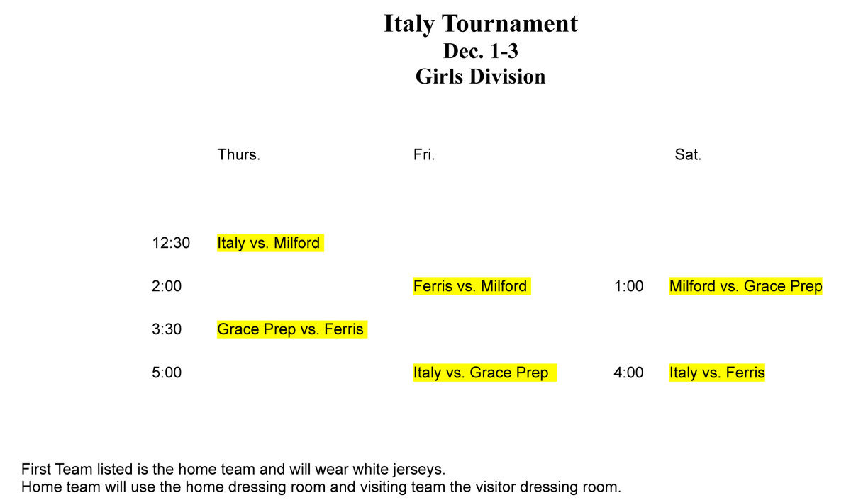 Image: Girls Schedule