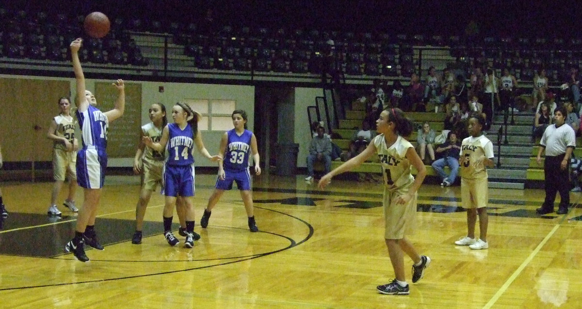 Image: Whitney steals the ball from Italy.