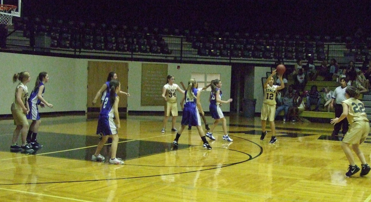 Image: Elizabeth Garcia(12) grabs the ball from the Lady Wildcats.