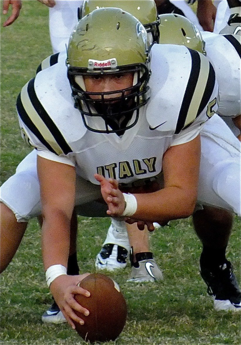 Image: Gladiator #50 Zain Byers (Soph) received 1st Team All-District Center.