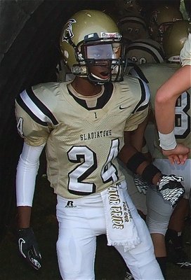 Image: Gladiator #24 Eric Carson (Soph) received 2nd Team All-District Cornerback.