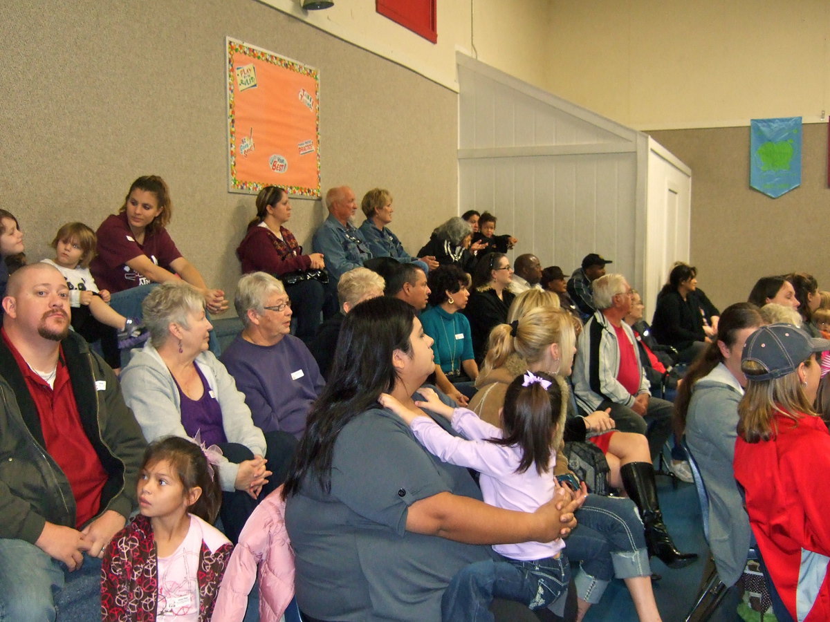 Image: Family members filled the gymnasium.