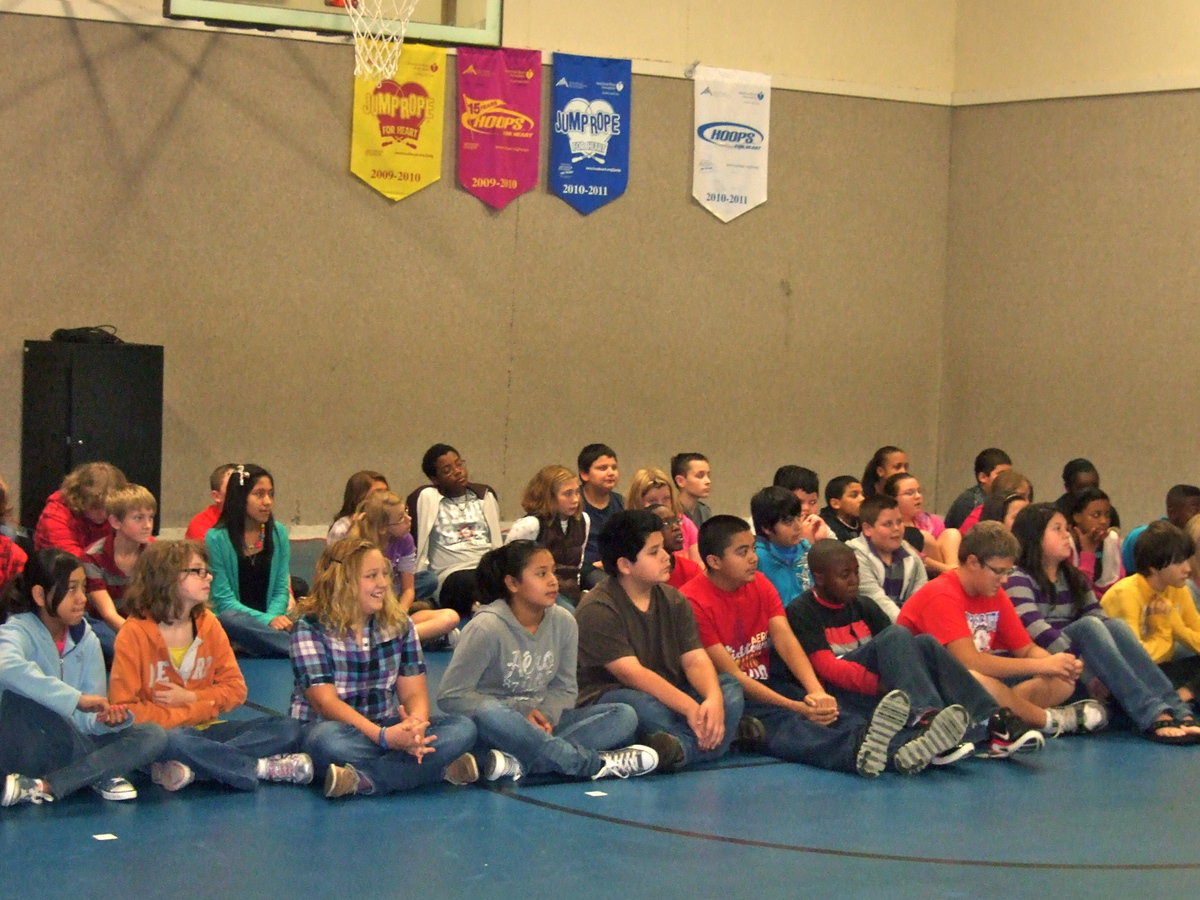 Image: Students waiting for their name to be called.