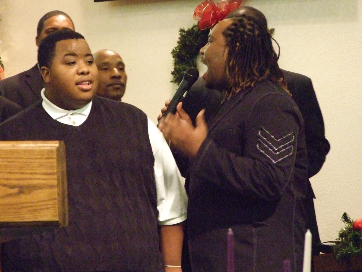 Image: Dennis Perkins sang a solo during the event.