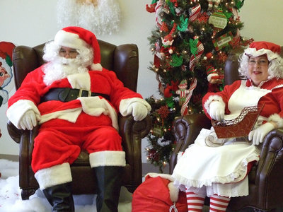 Image: Mr and Mrs Claus take a break from all the festivities.