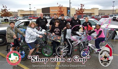 Image: The Italy Police Department wishes to give a special thanks to all the donors that helped make the “Shop with a Cop” program a success. Austin, Tomi, Nicholas, Byron and Mariah enjoyed a day of fun they will long remember and are sure to have a joyous Christmas!