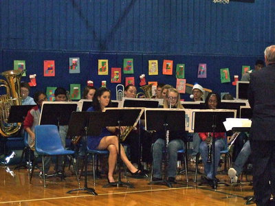 Image: High School band playing, A Renaissance Christmas, Christmas Concerto #3 and It’s the Most Wonderful Time of the Year..