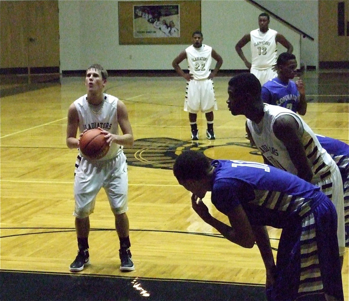 Image: Jase Holden(3) takes a calm relaxing breath before shooting his freebie against Connally.