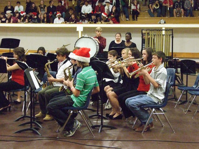 Image: The 8th grade played “Frosty, The Snowman” at the Christmas concert.