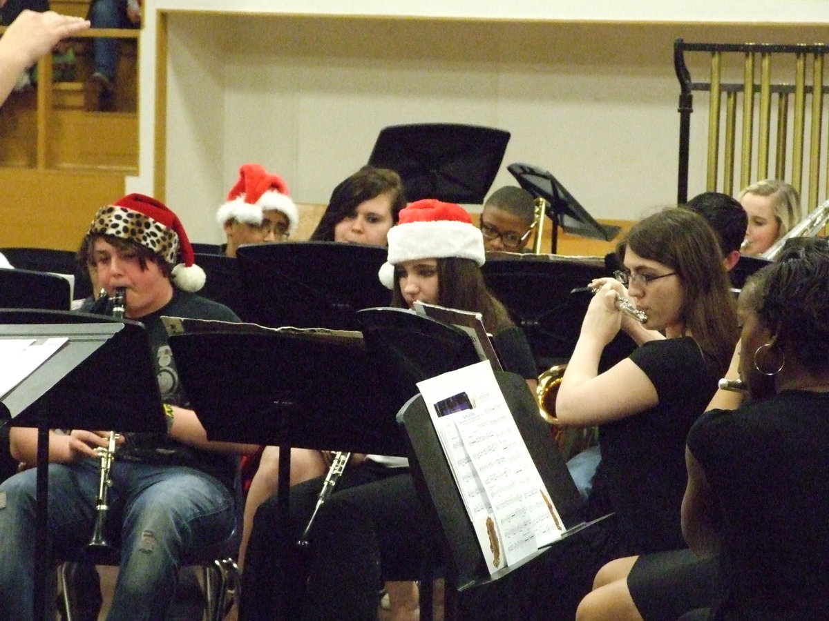 Image: Trevor Davis on the clarinet and Alexis Sampley on the oboe received All Region and Area awards.