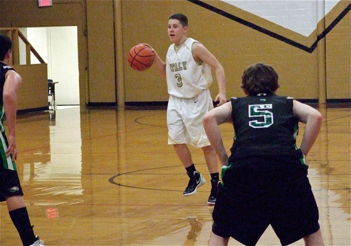 Image: JV Gladiator John Escamilla(3) helps guide Italy to a win over Rio Vista.