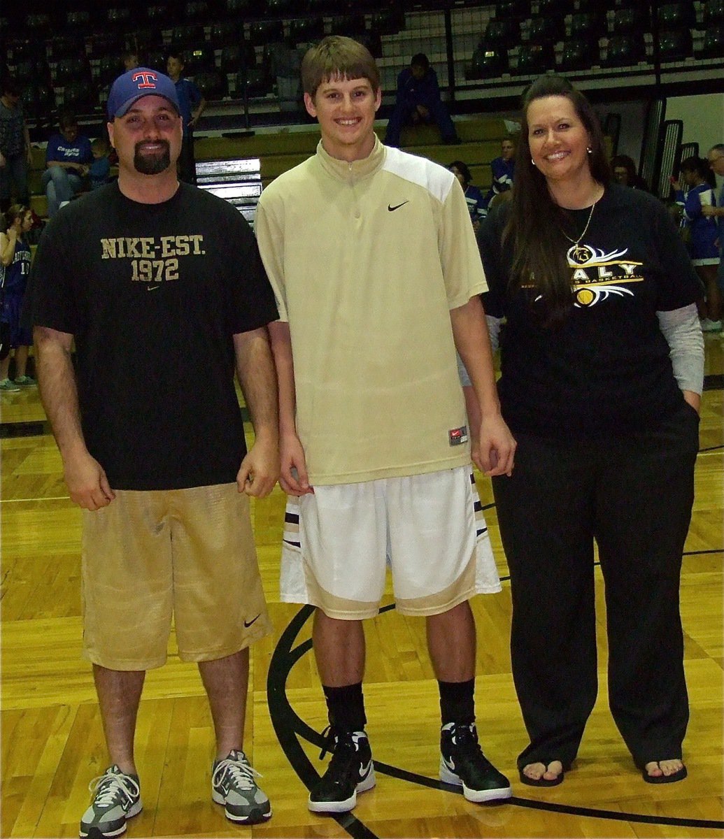 Image: Gladiator Jase Holden is honored during senior night inside Italy Coliseum.