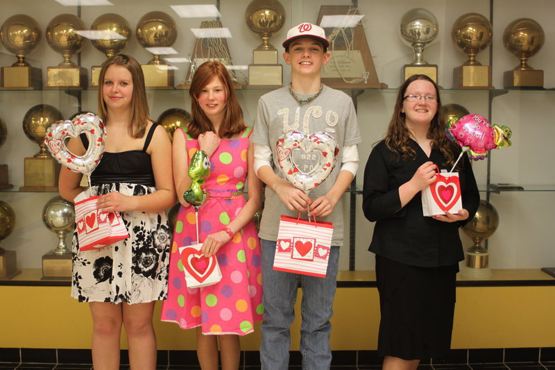 Image: Prize Winners: (L-R) Tia Russell, Princess; Katherine Conner, Best Dressed; Ty Windham, Prince; Samantha Owens, Best Dancer