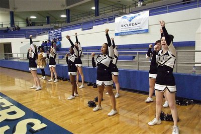 Image: Cheerleaders keeping the spirit up.