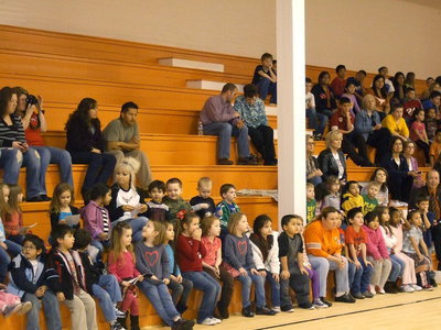 Image: Family, friends and students enjoying the awards assembly.
