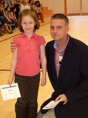 Image: Korin Hall is in the Kindergarten and made the AB honor roll.