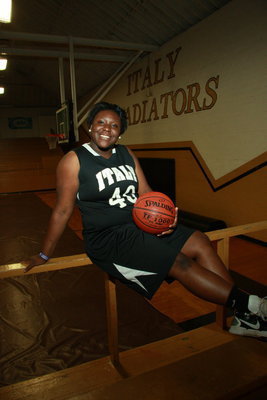 Image: Senior Lady Gladiator Jimesha Reed(40) received 2nd Team All-District at the center position.